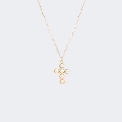 Pearl Cross Necklace