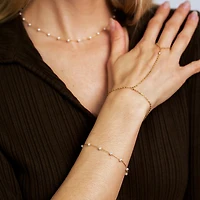 Gold Everyday Pearl Chain Bracelet