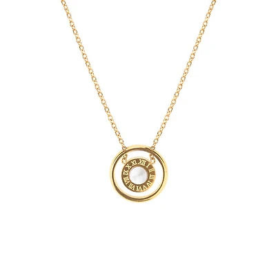 Roman Clock Necklace