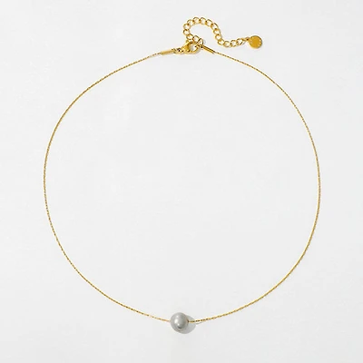 Everyday Gray Pearl Necklace