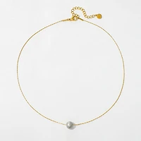 Everyday Gray Pearl Necklace