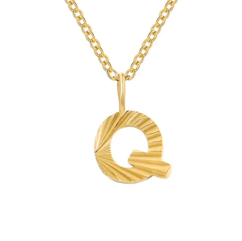 Patterned Initial Necklace (O-Z)