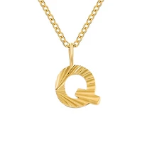Patterned Initial Necklace (O-Z)