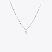 Steel Mini Pearl Pendant Necklace