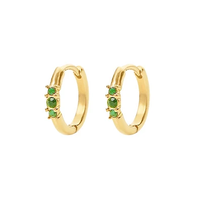 Emerald Mini Hoops