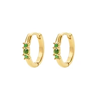 Emerald Mini Hoops