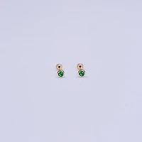 Green Gem Studs