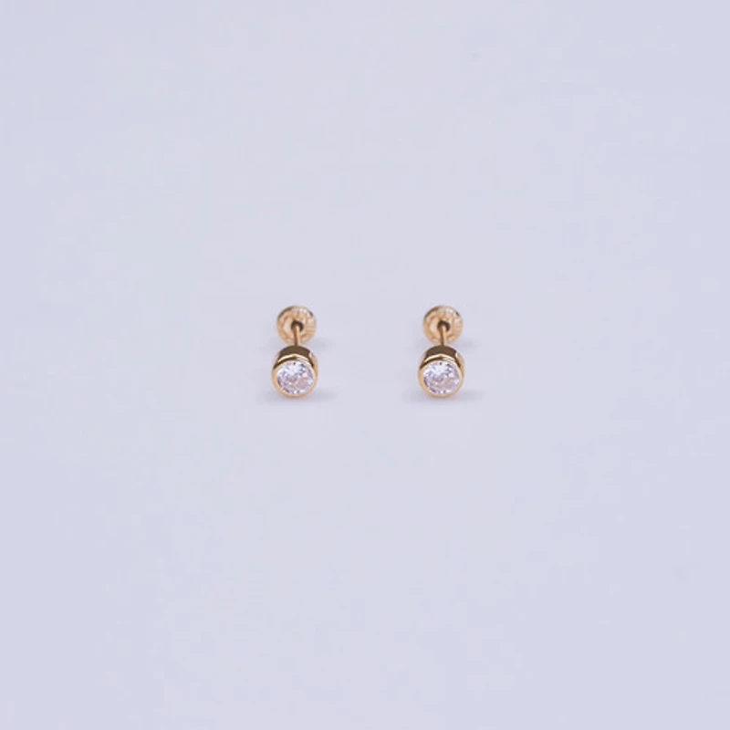 Round Gem Studs
