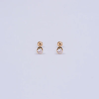 Round Gem Studs
