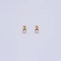 Round Gem Studs