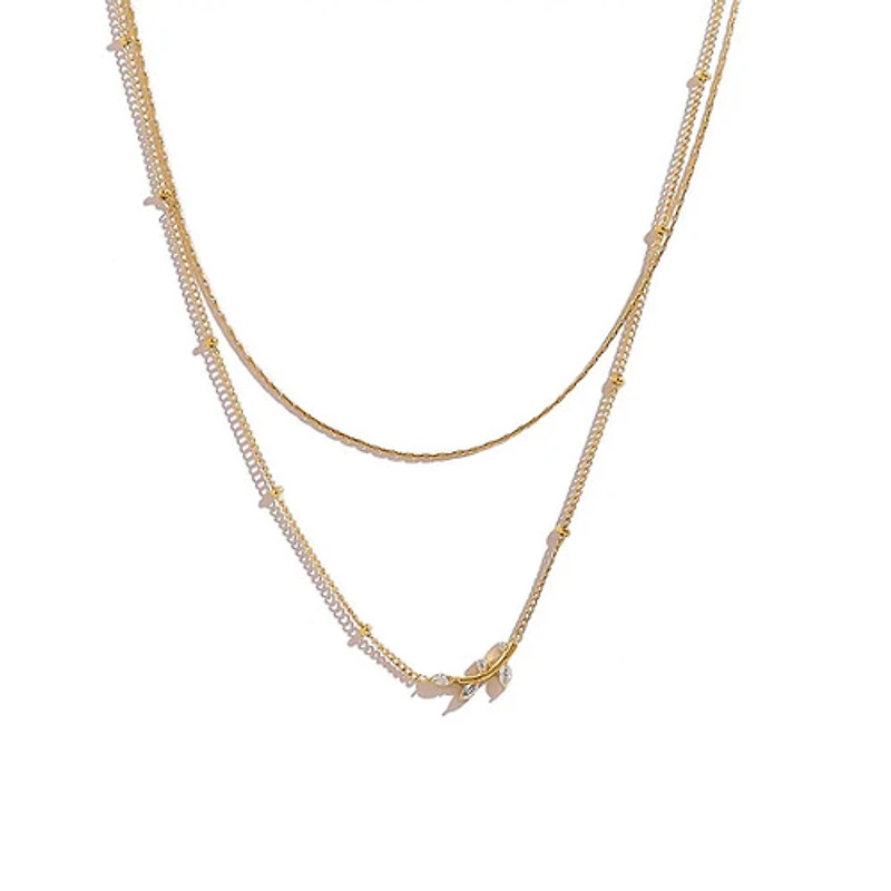 Layered Leafy Necklace