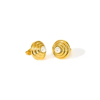 Croissant Pearl Studs