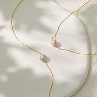 Everyday Gray Pearl Necklace