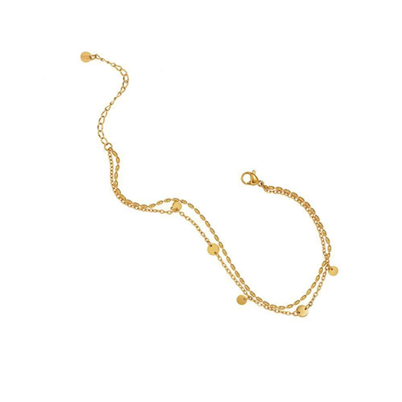 Circles Layered Anklet