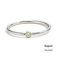 Steel Stackable Birthstone Ring