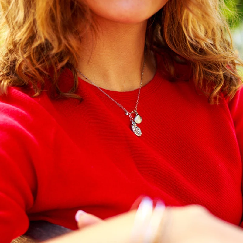 Steel Statement Shell Necklace