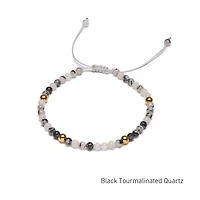Braided Natural Crystal Bracelet (Classic Black & White)