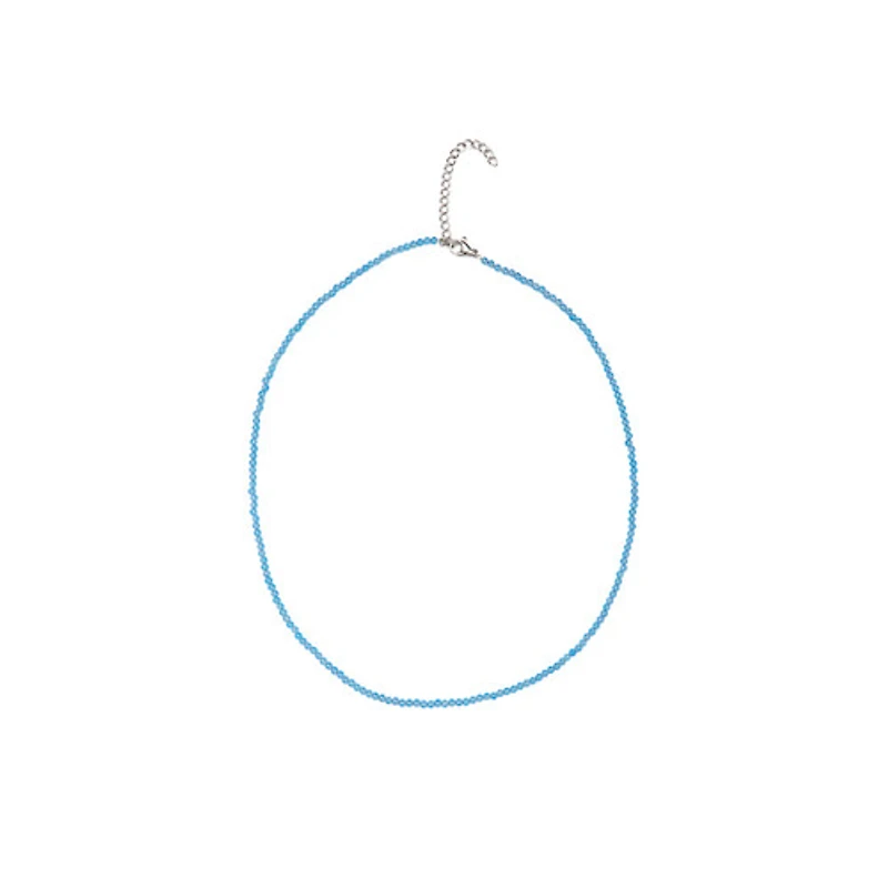 Natural Crystal Necklace (Blue Tones)