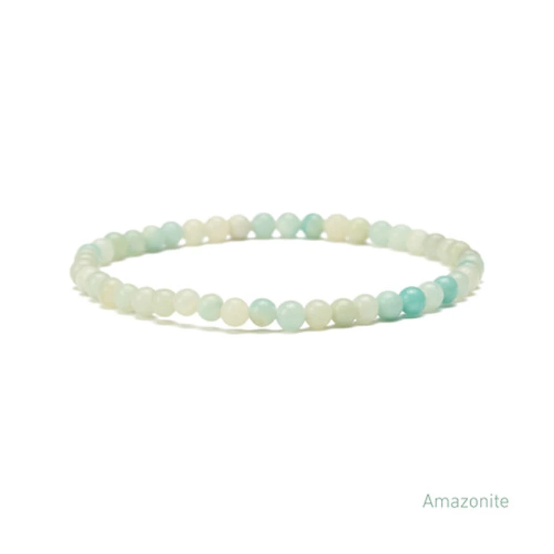Elastic Natural Crystal Bracelet (Green & Blue Tones)