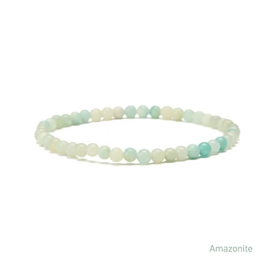 Elastic Natural Crystal Bracelet (Green & Blue Tones)