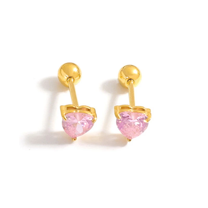 Gold Birthstone Twist On Studs