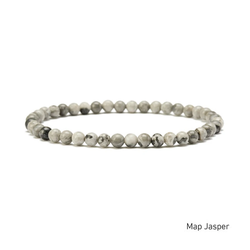 Elastic Natural Crystal Bracelet (Neutral Tones)