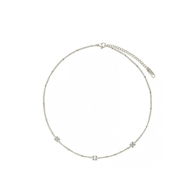 Emerald Cubic Gem Necklace