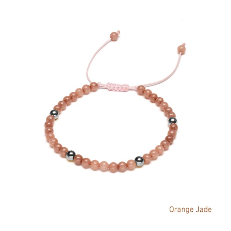 Braided Natural Crystal Bracelet (Autumn Hues)