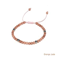 Braided Natural Crystal Bracelet (Autumn Hues)