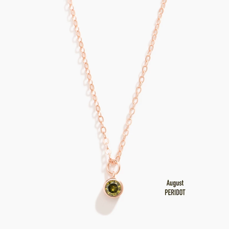 Vermeil Rose Gold Birthstone Necklace