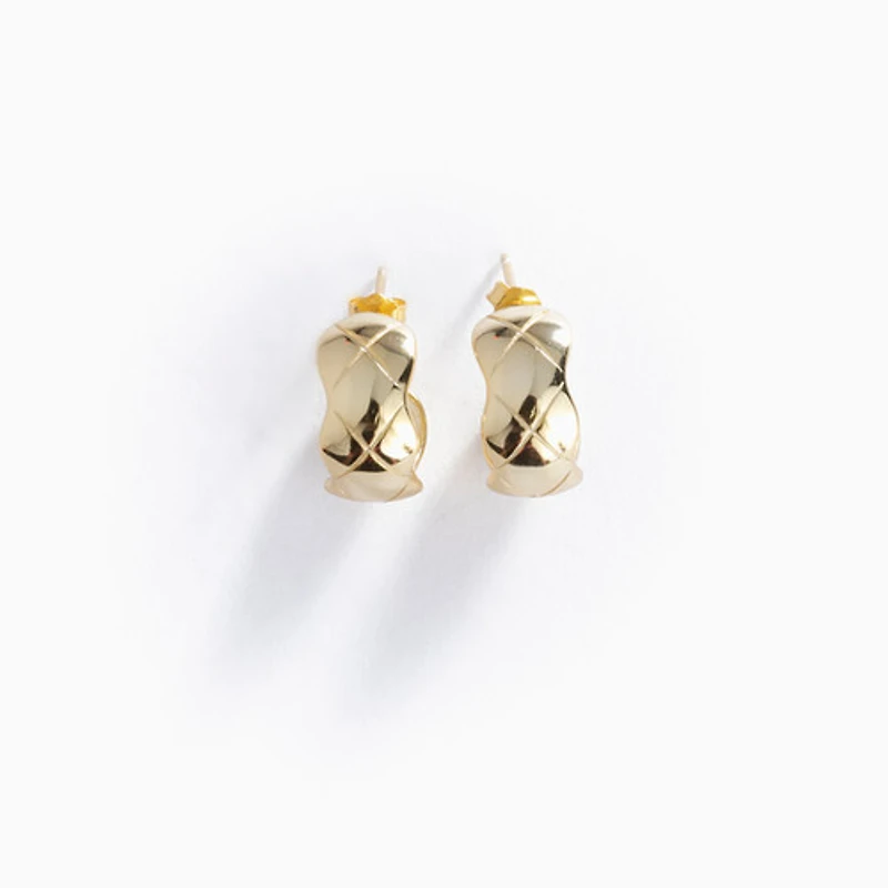 Puffed Dome Earrings