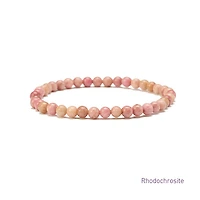 Elastic Natural Crystal Bracelet (Orange& Pink Tones)
