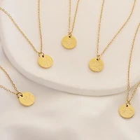Coined Birth Flower Necklace