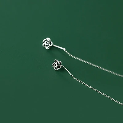 Threaded Rose Earrings