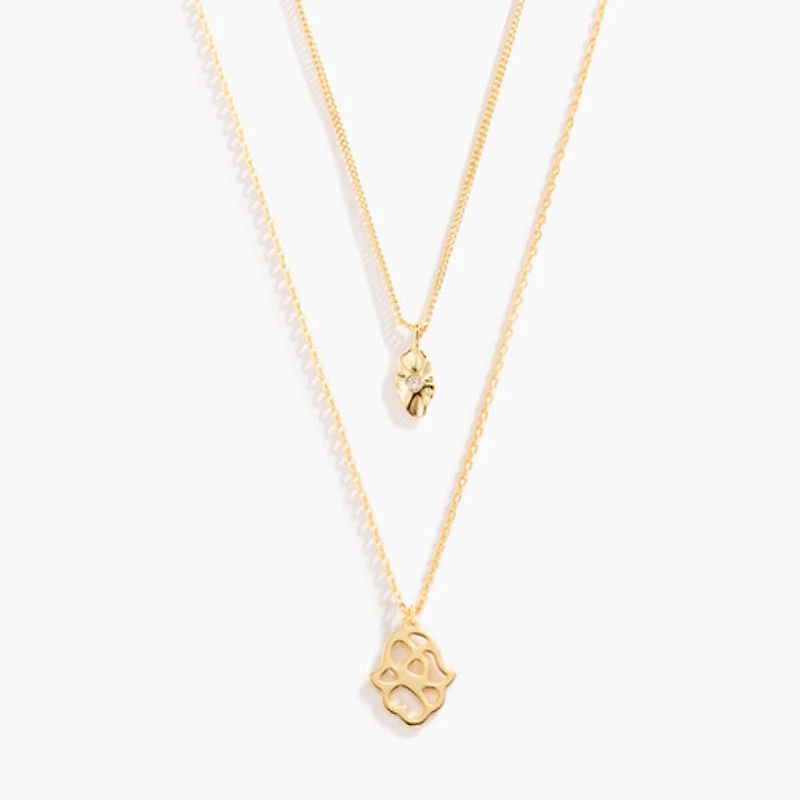 Hamsa Dual Layer Necklace