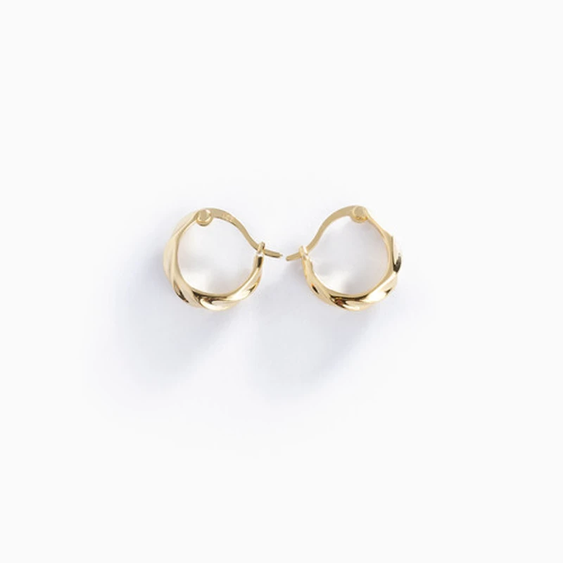 Twisted Latch Mini Hoops