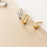 Crystal Heart Mini Hoops