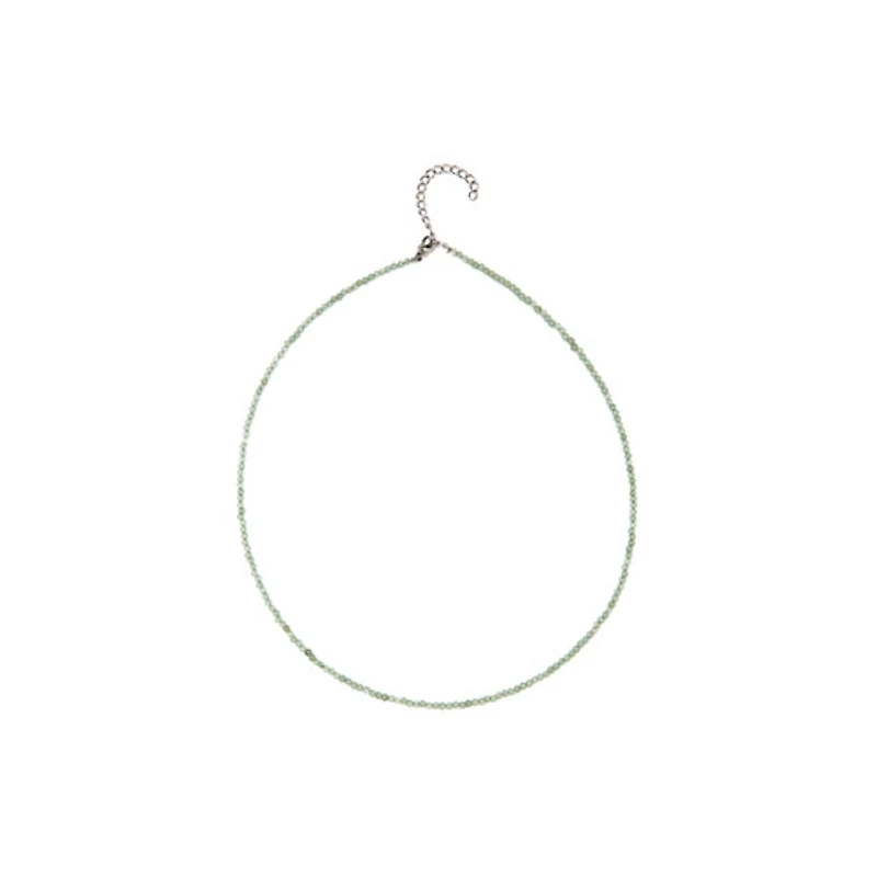 Natural Crystal Necklace (Green Tones)