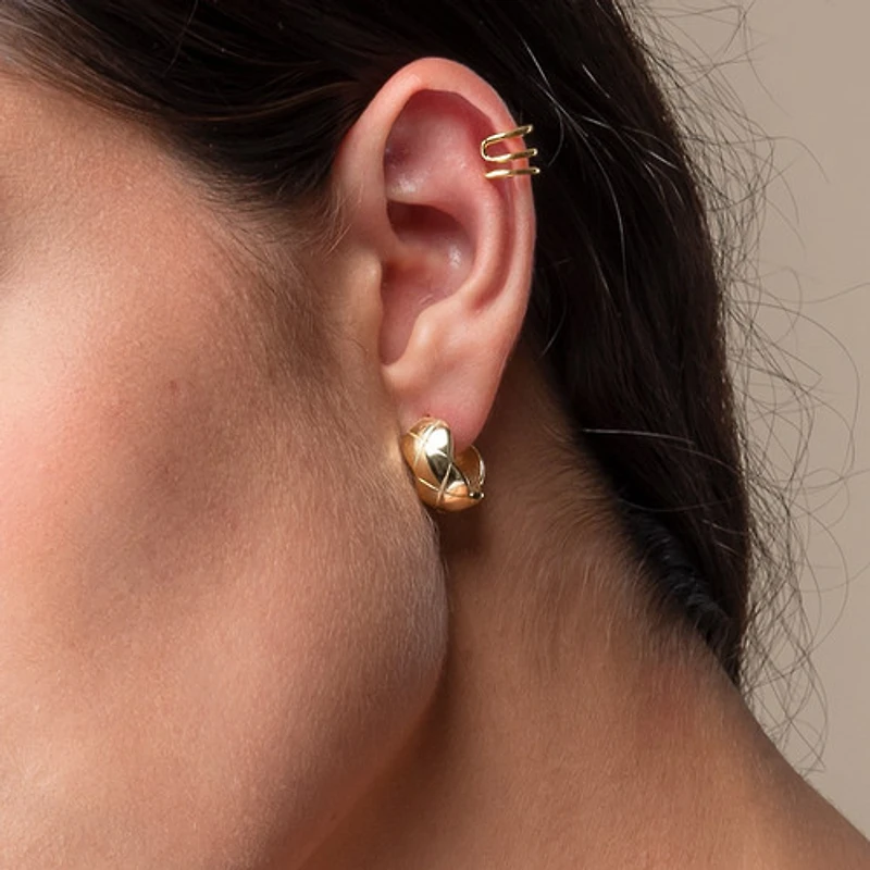 Puffed Dome Earrings