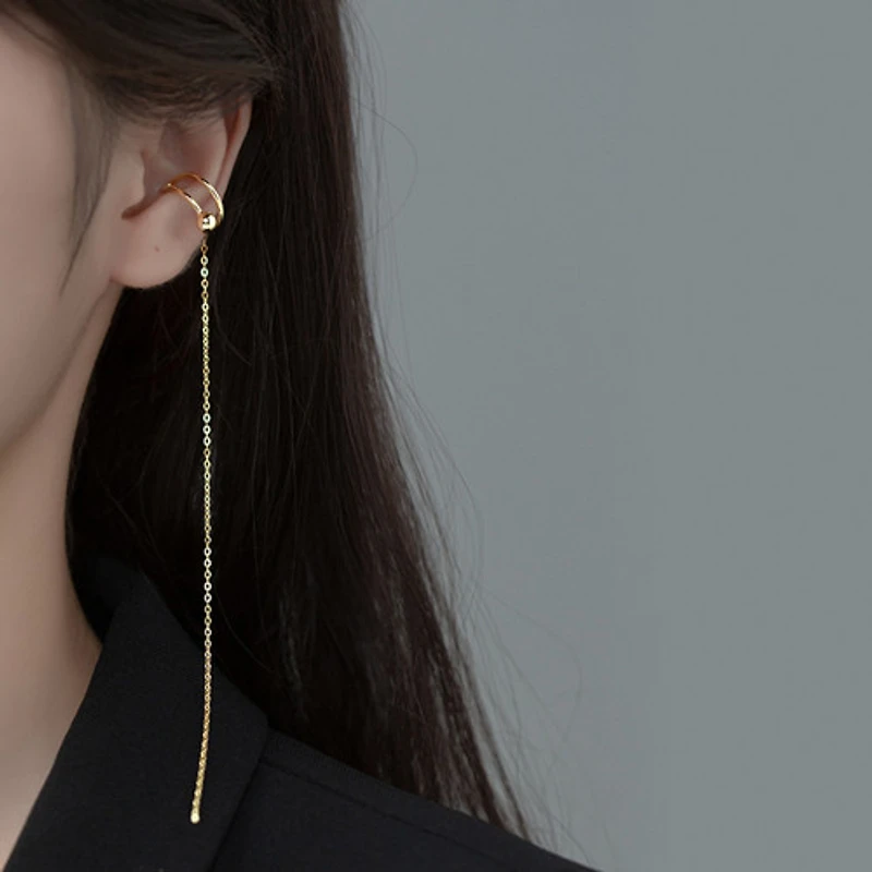 Gold Dangling Stacked Cuff