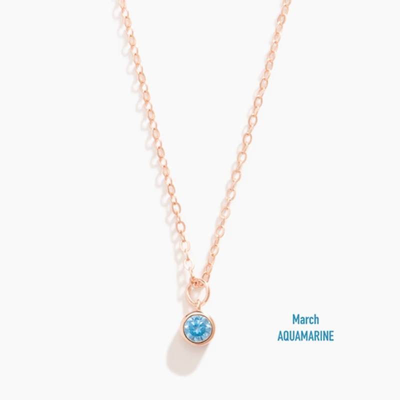 Vermeil Rose Gold Birthstone Necklace
