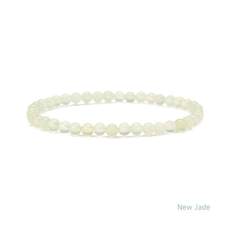 Elastic Natural Crystal Bracelet (Green & Blue Tones)