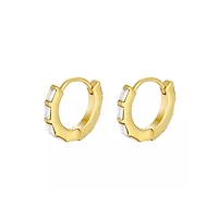 Long Crystal Mini Hoops