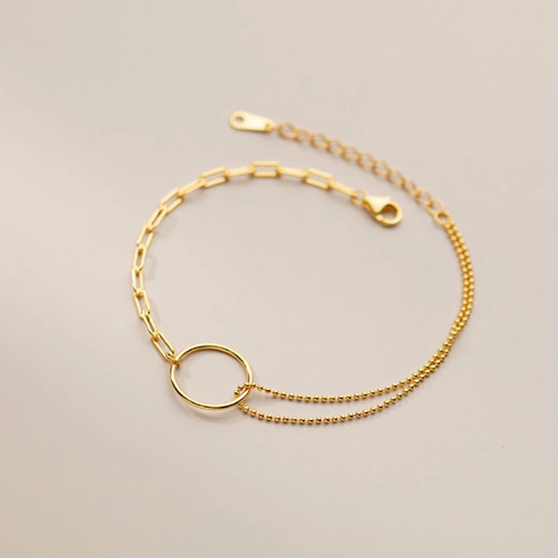 Asymmetrical Paperclip Bracelet
