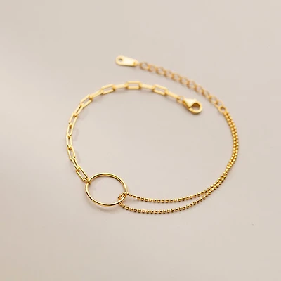 Asymmetrical Paperclip Bracelet