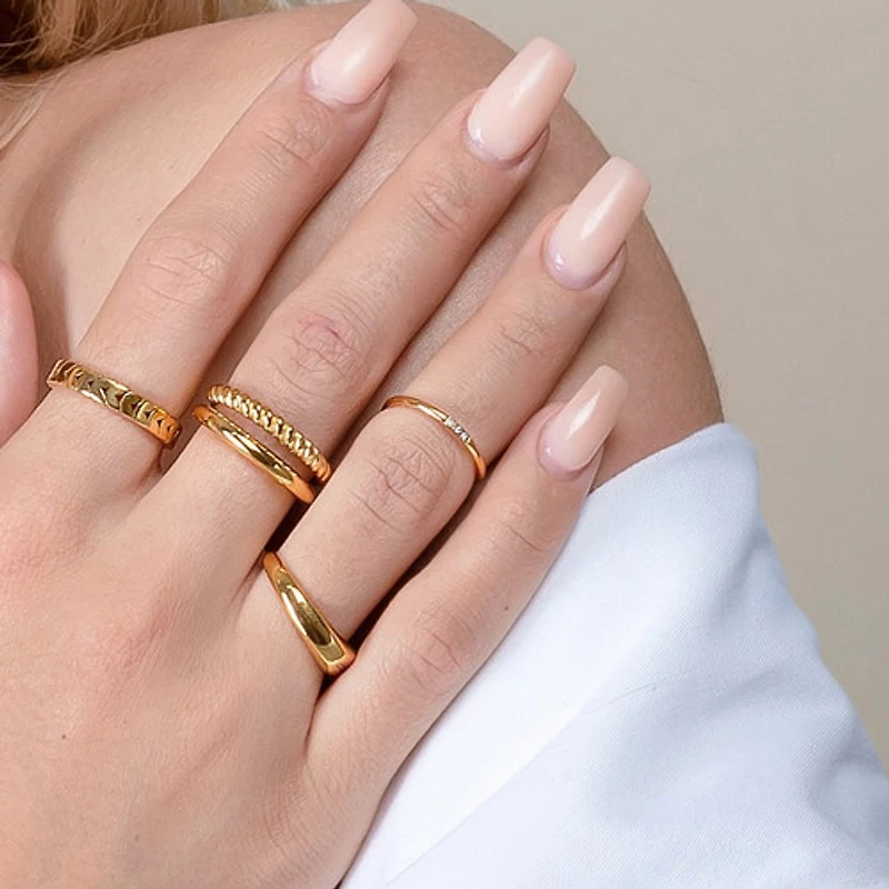 Basic Stacking Ring with Crystals