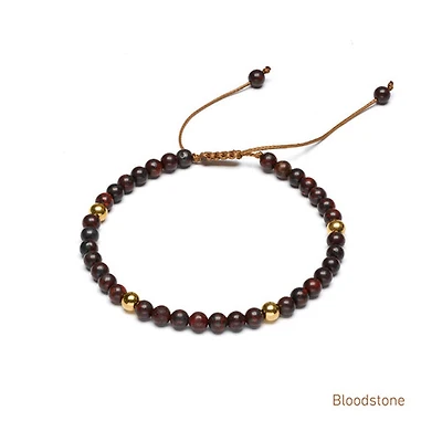 Braided Natural Crystal Bracelet (Autumn Hues)