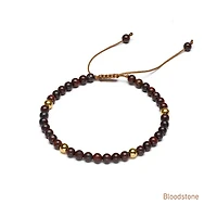 Braided Natural Crystal Bracelet (Autumn Hues)