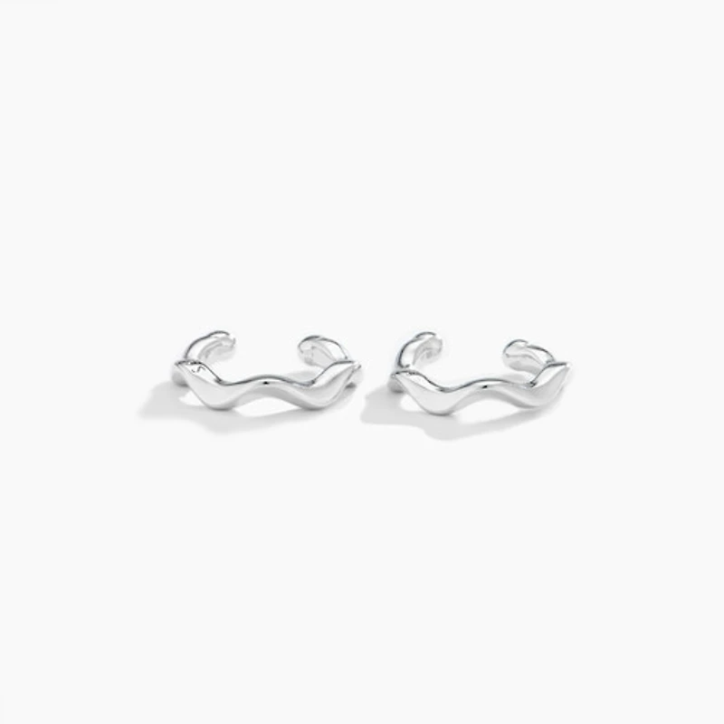 Gold Mini Wavy Ear Cuffs