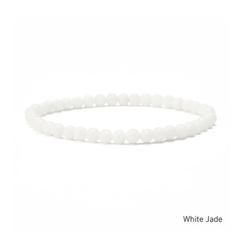 Elastic Natural Crystal Bracelet (Neutral Tones)